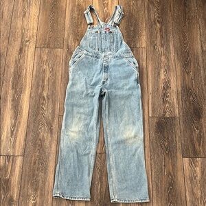 Vintage Dickies Blue Jean Denim Overalls Womens Size Large